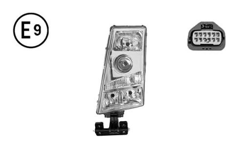 Faro Sinistro Manuale (H7-Py21W-W5W) Conn. Rettangolare Volvo Fh2 OE 21001663