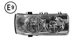 Proiettore Destro Manuale/Elettrico Alogeno 24V Con Porta Lampada - Senza Lampadina (H7 - H1 - Py21W - W5W) Connettore Rotondo Posteriore Centrale 5 Pin - Senza Motorino Premium Quality Daf Xf 95 1A - 2A Serie OE 1832397