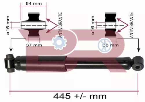 AMMORTIZZATORE CABINA