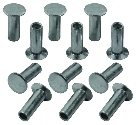 RIVETTO IN ACCIAIO E SEMITUBOLARE TESTA PIATTA 90°